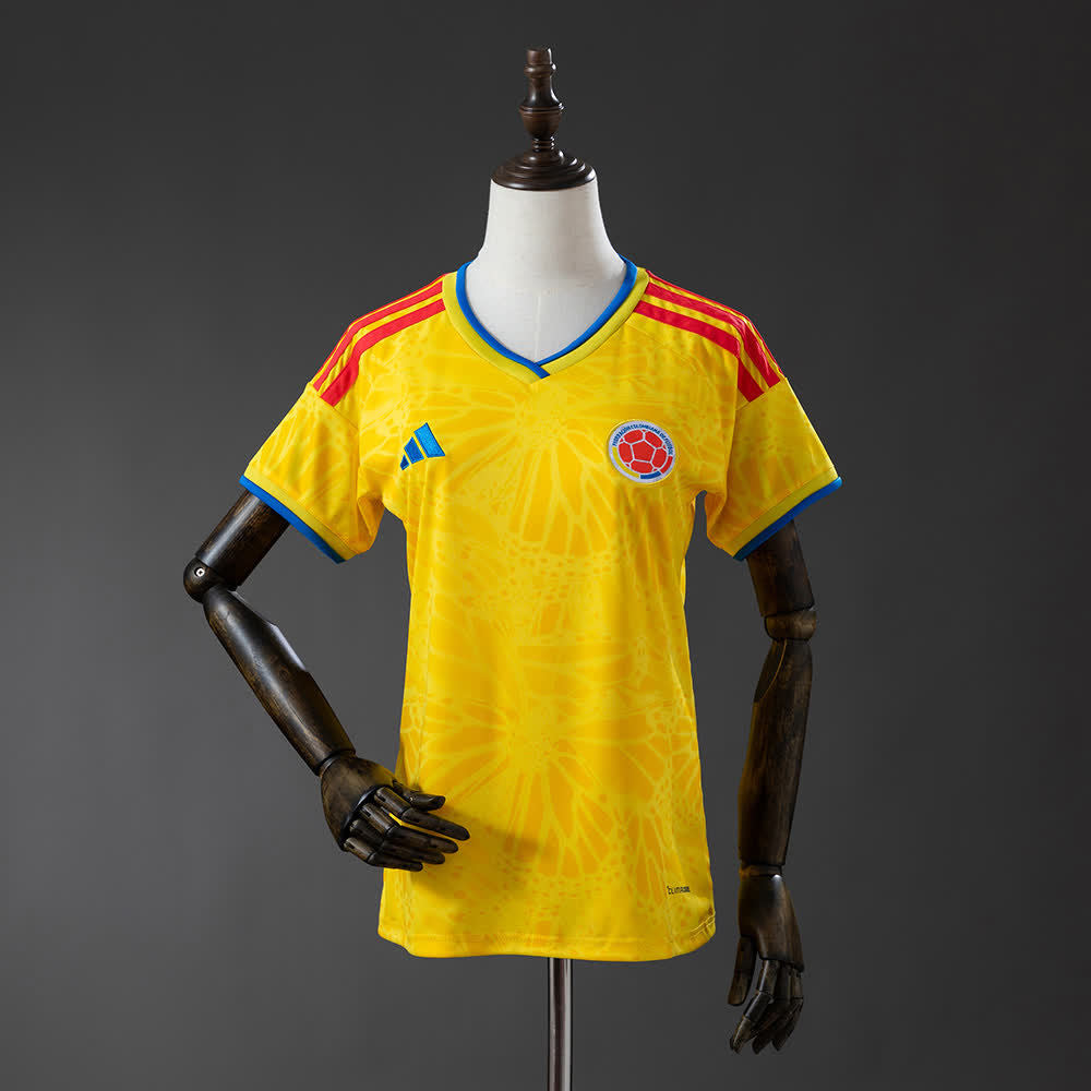 CAMISETA DE COLOMBIA BORDADA DAMA